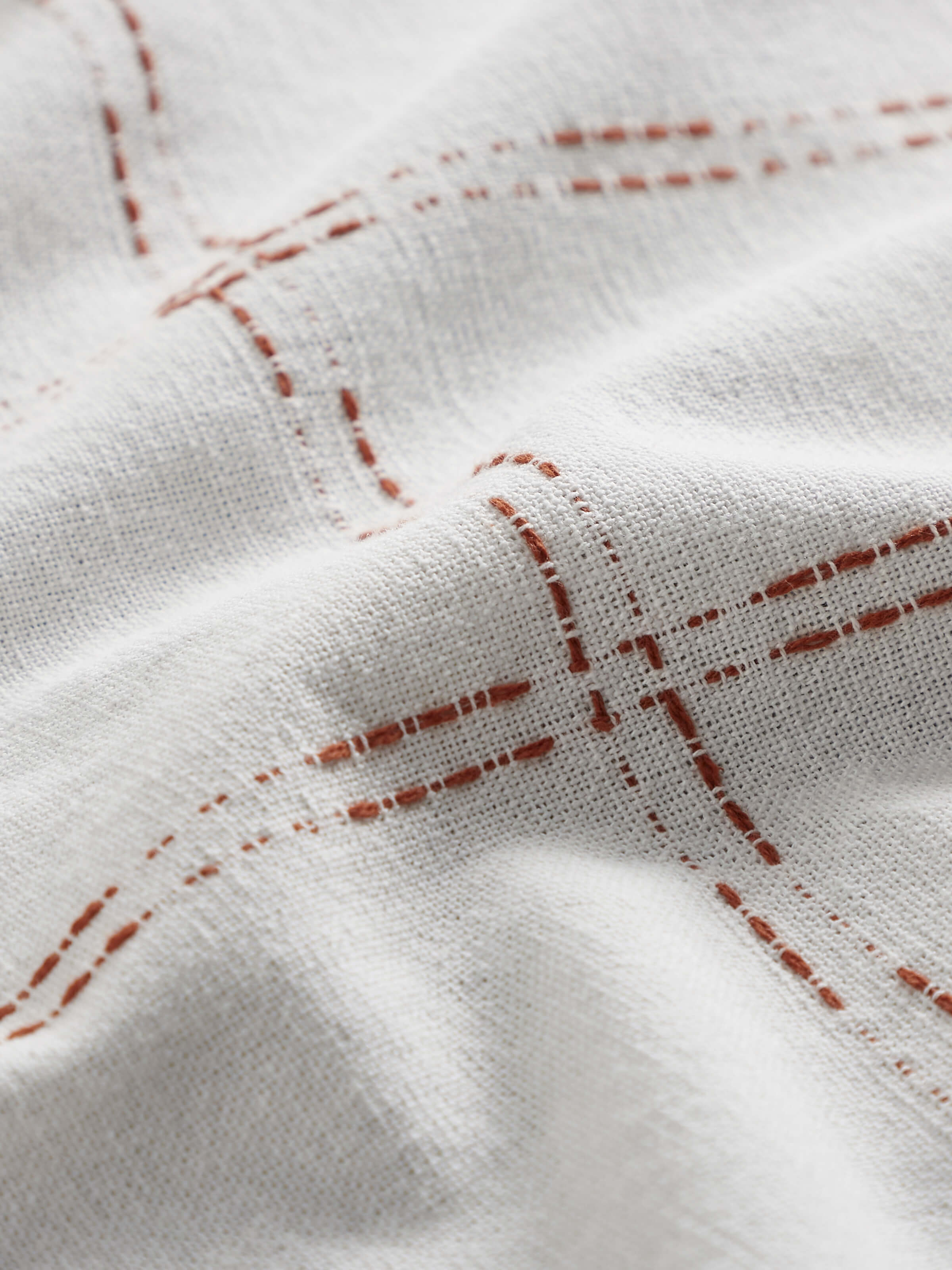 Detailed shot of the stitching and fabric weave quality