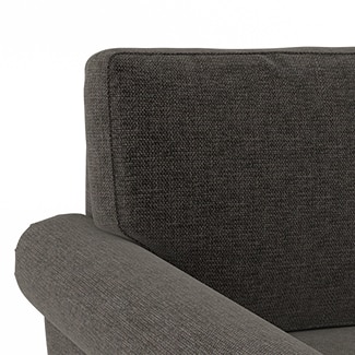 Oxford 2 Seater Fabric Sofa in Smoke Grey Colour