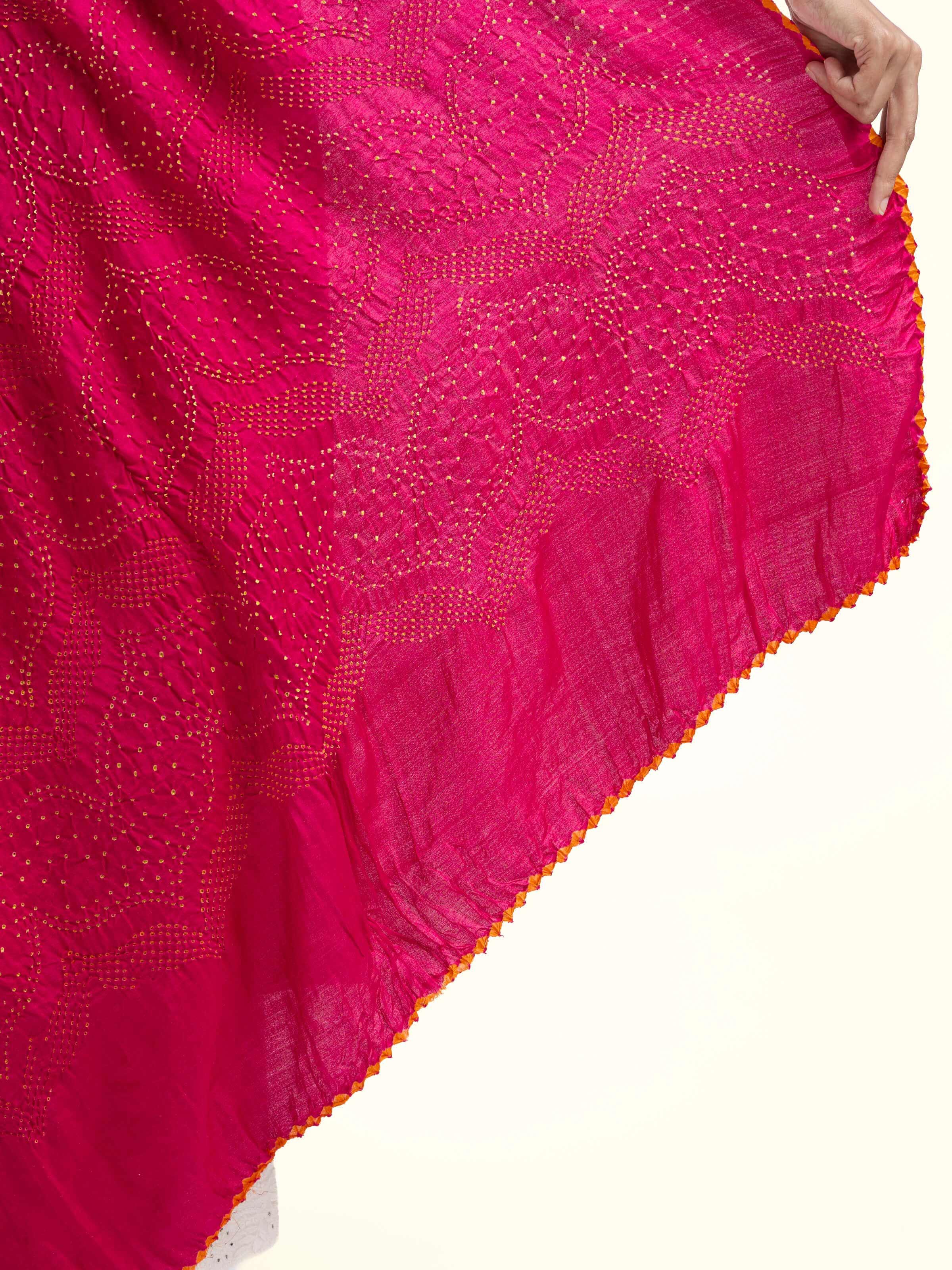 Red Bandhani Tie & Dye Dupatta