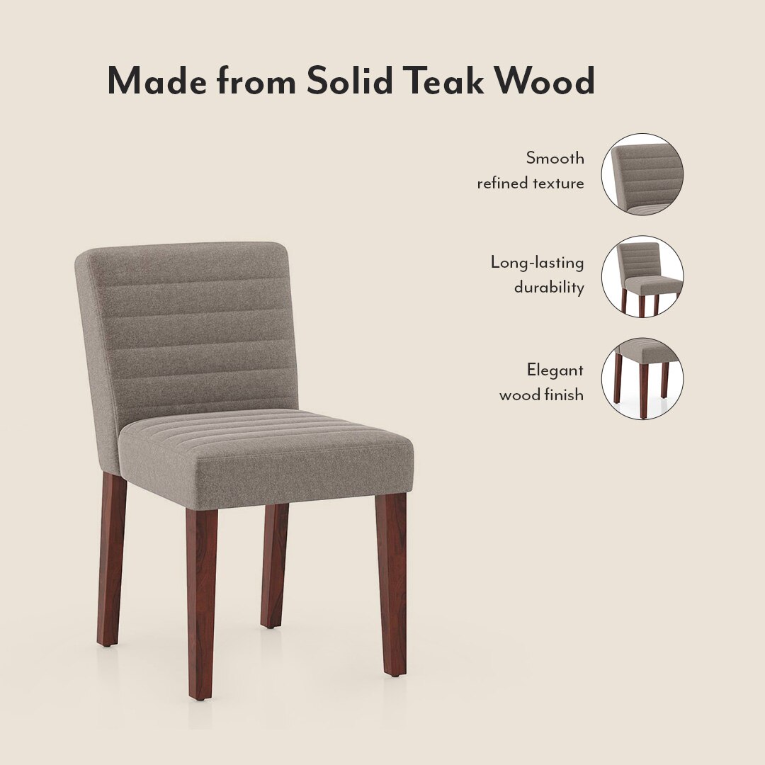 Atlas Solid Wood 6 Seater Compact Dining Table with Atlas Dining chair