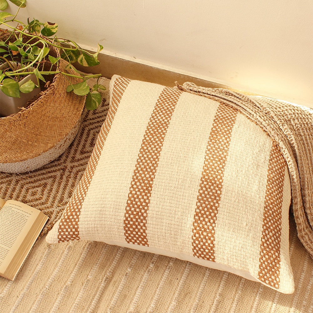 Shivalik Set Of 2 Cushion Covers With Brown Colour - House This
