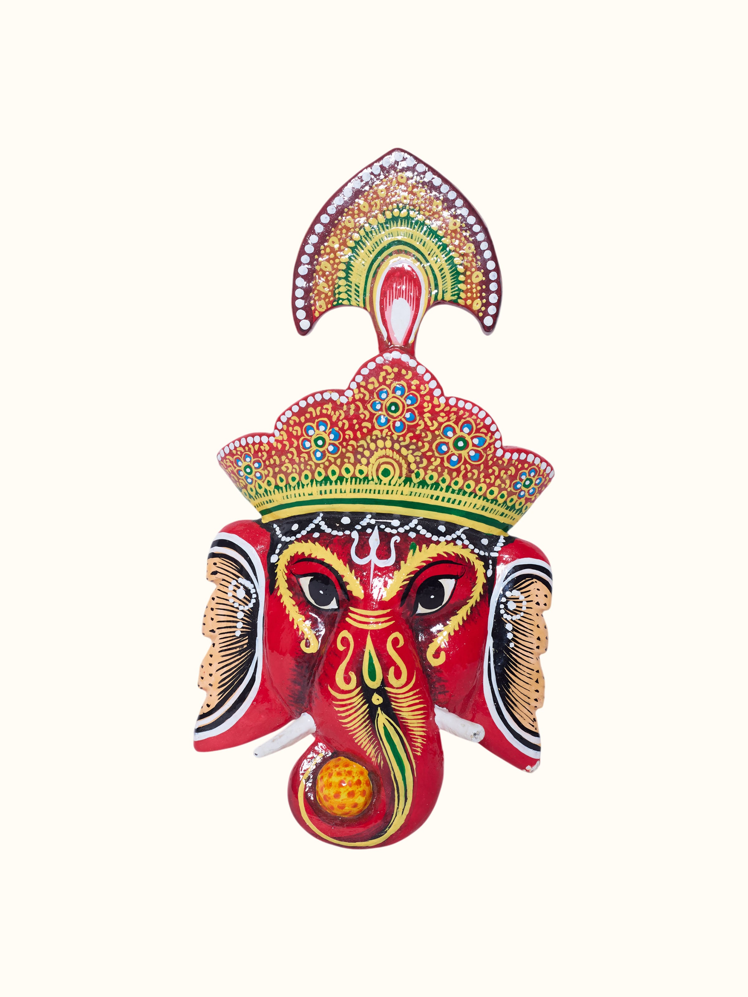 Wooden Ganesha Mask Idol