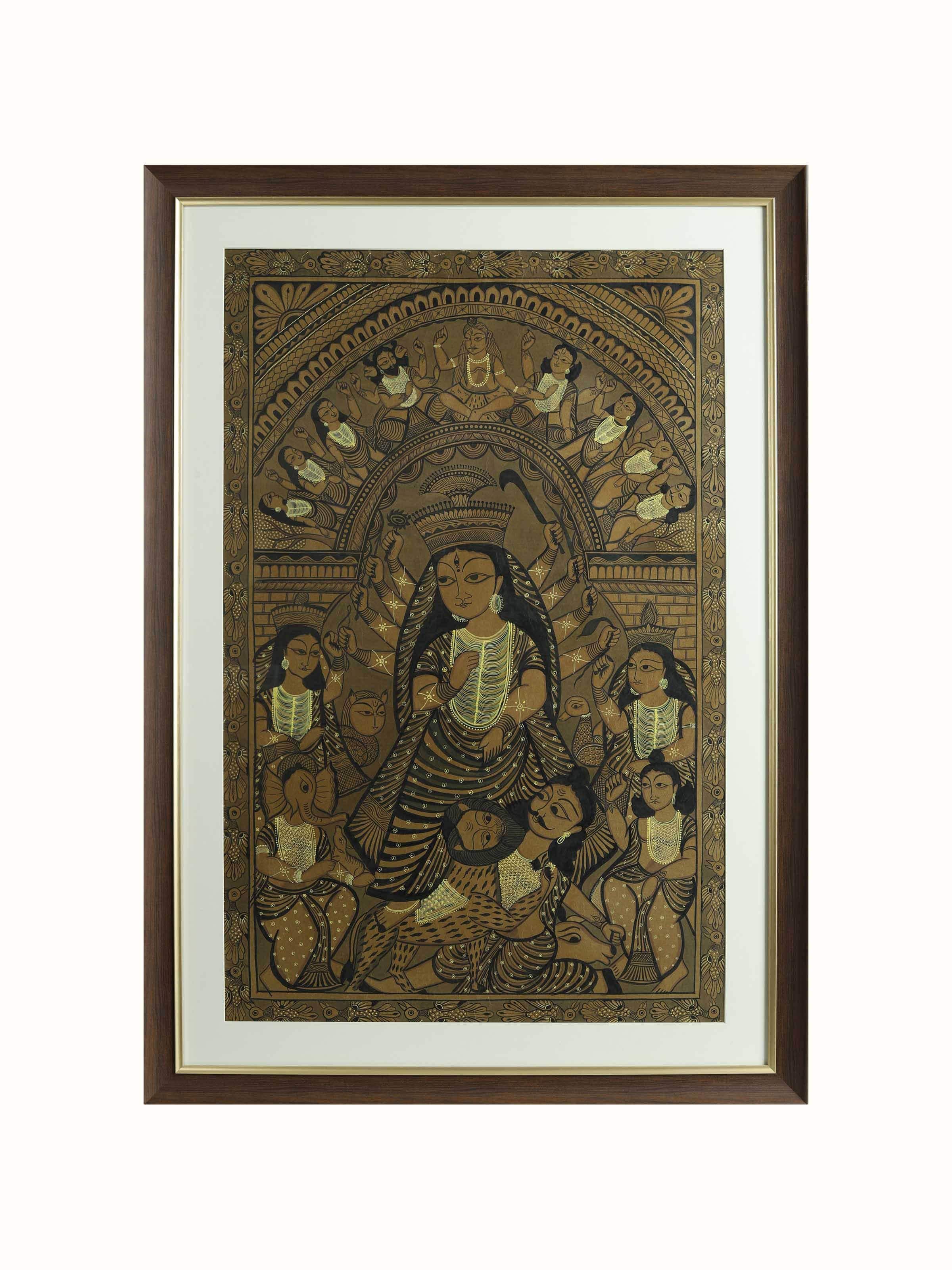 Bengal Devi Kalighat Painting