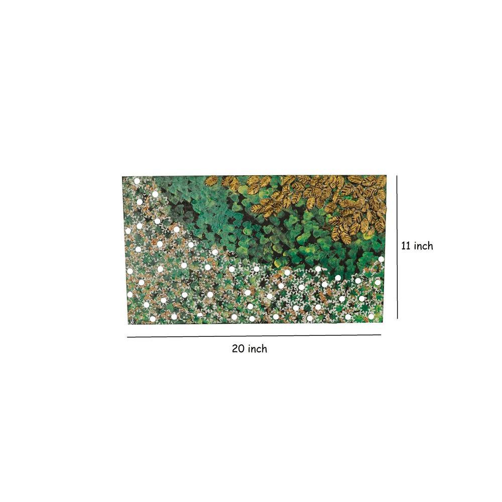 Wooden Handmade Rectangle 3D Wall art with Clay and Mirror Work