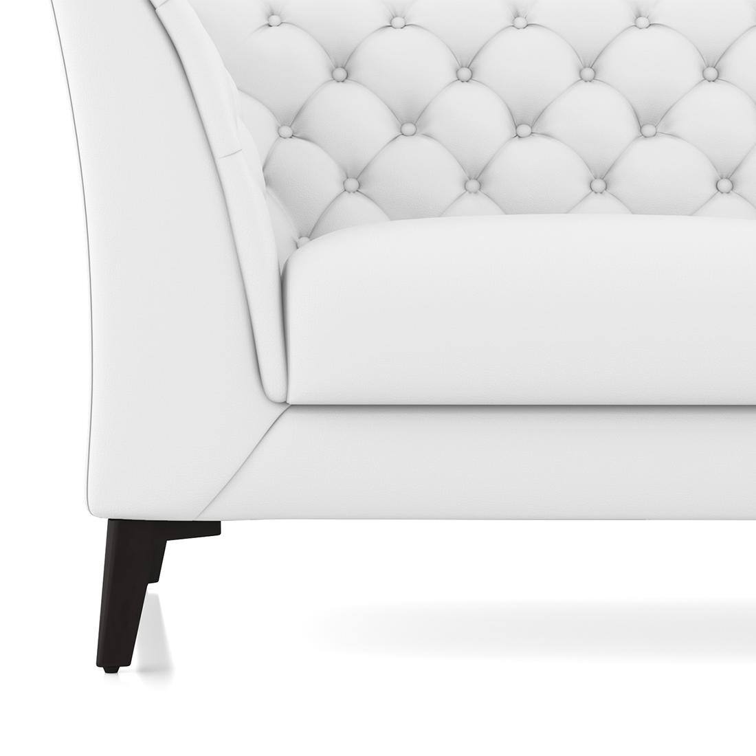 Weston 2 Seater Premium Italian Leather Sofa In Polaris