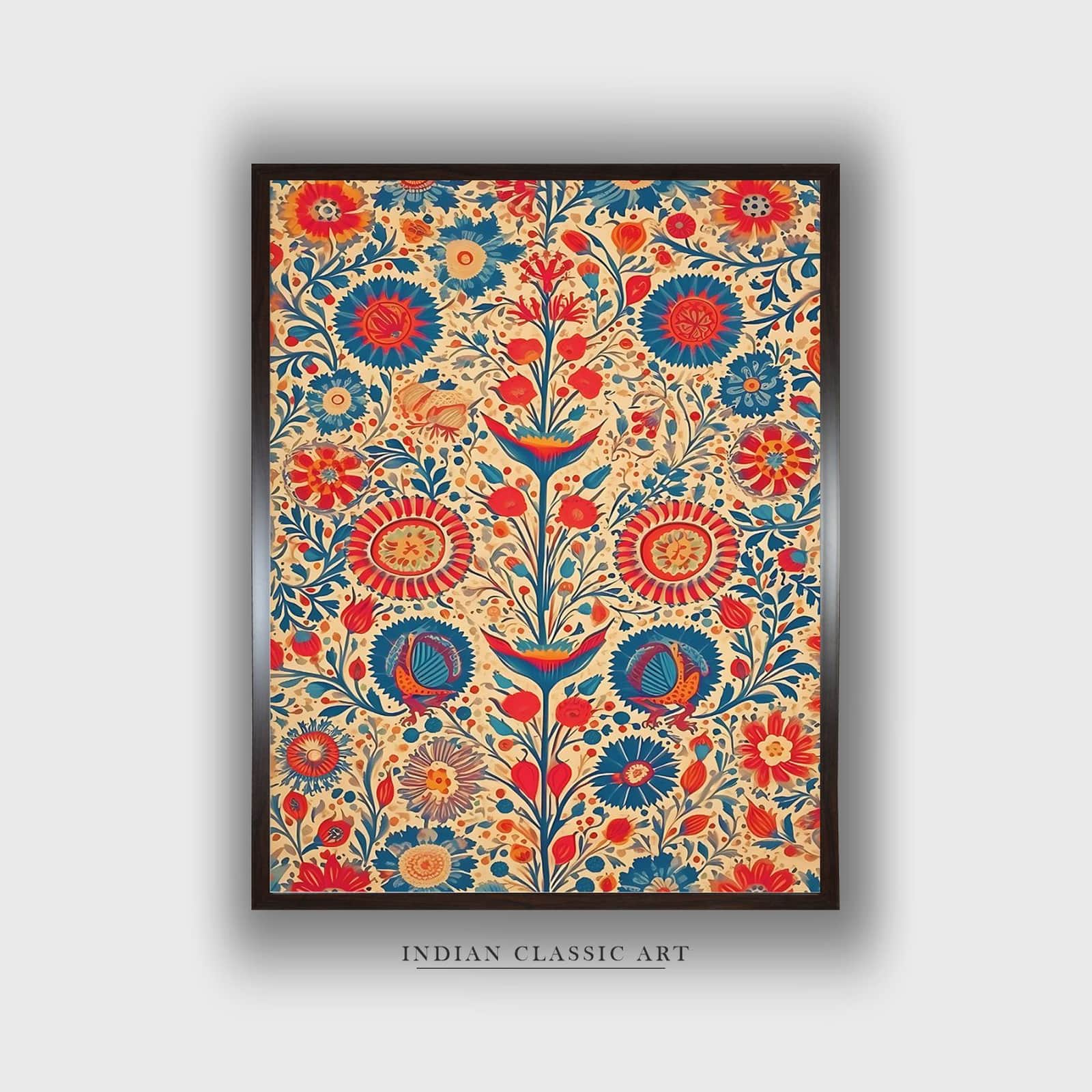 Folk Canvas Wall Prints Canvas Wall Prints Set of 1 Multicolor Matte