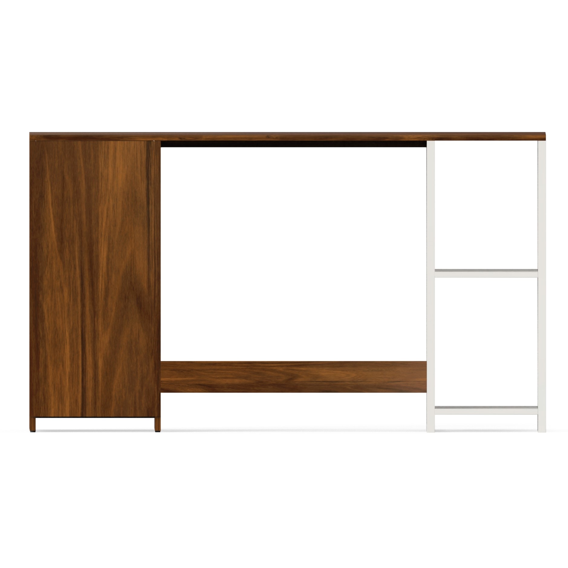 BLUEWUD Corbyn Engineered Wood Study and Computer Laptop Table for Home or Office, WFH Desk, with Drawer Shelves Storage for Adults Kids Students (Brown Maple & White - DIY)