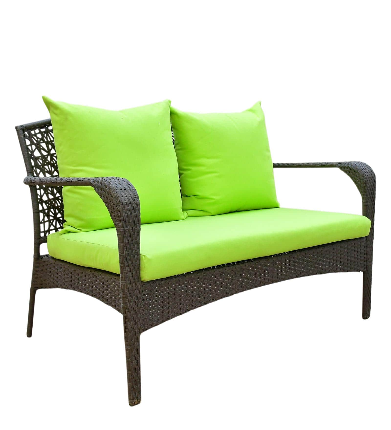 Dijon 2+1+1 Seater Wicker Sofa Set in White Colour