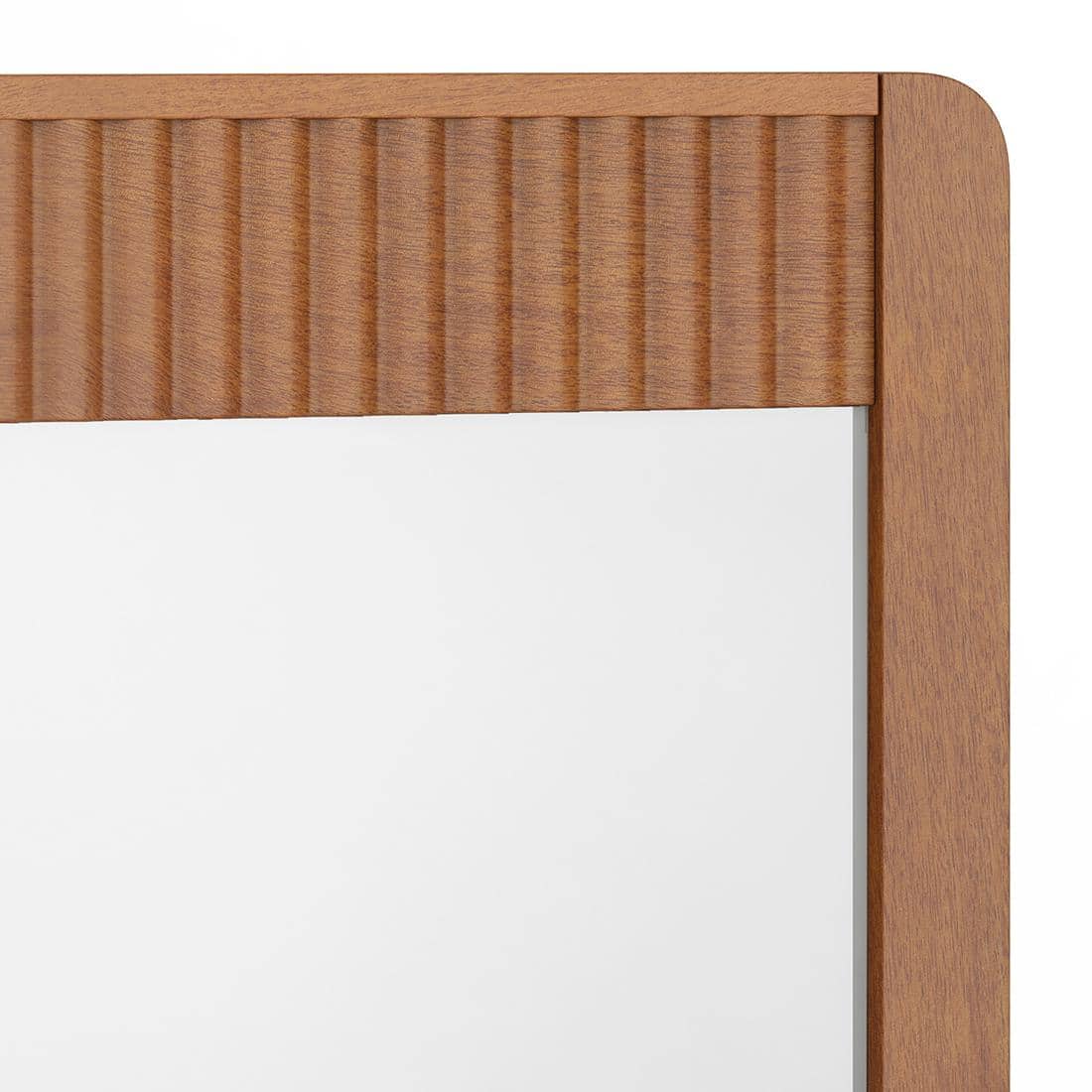 Toledo Solid Wood Mirror Frame In Amber Walnut Finish