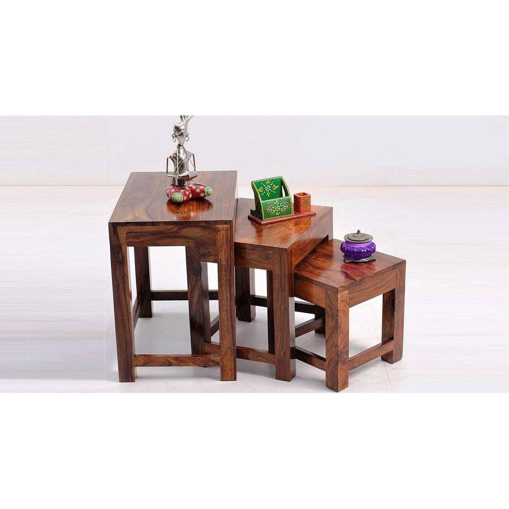 Okiruma Solid Wood Nested Tables - Set of 3