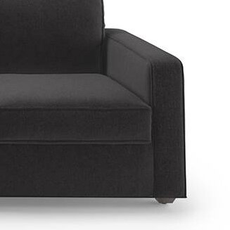 Apollo Compact Sofa (Colour : Pebble Grey, Cushion : Soft, Back Type : Regular, Seating Capacity : Left Aligned 2 Seater + Left Aligned Chaise + Ottoman)