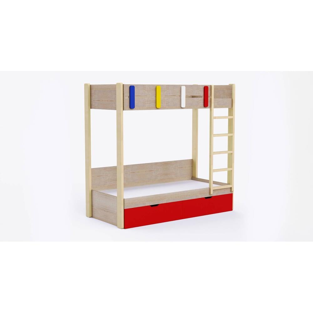 Pine Tree Bunk Bed with Drawer Storage