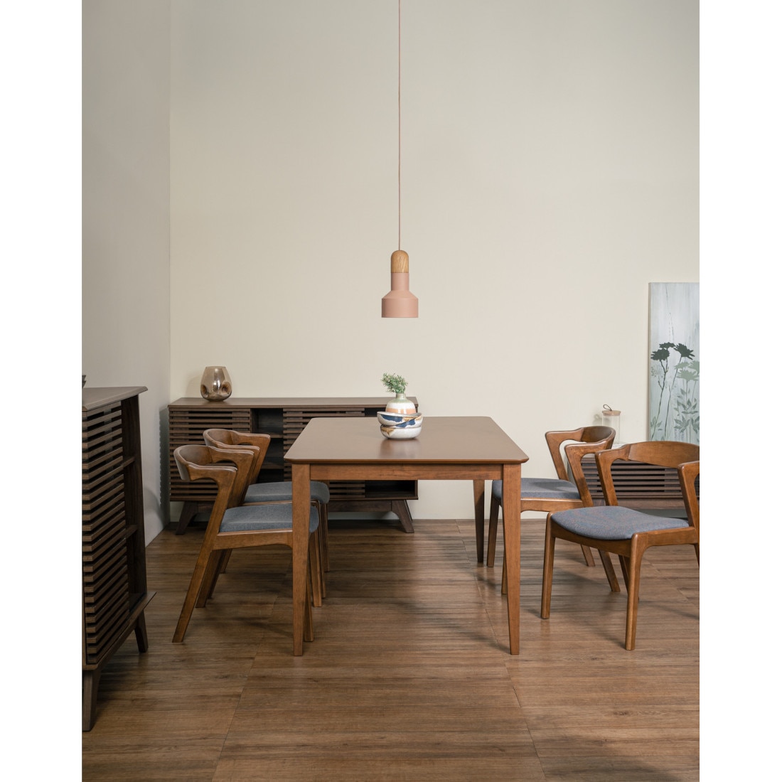 Scandinavian Nazo Dining Chair Brown Cocoa Finish - Nestnordic