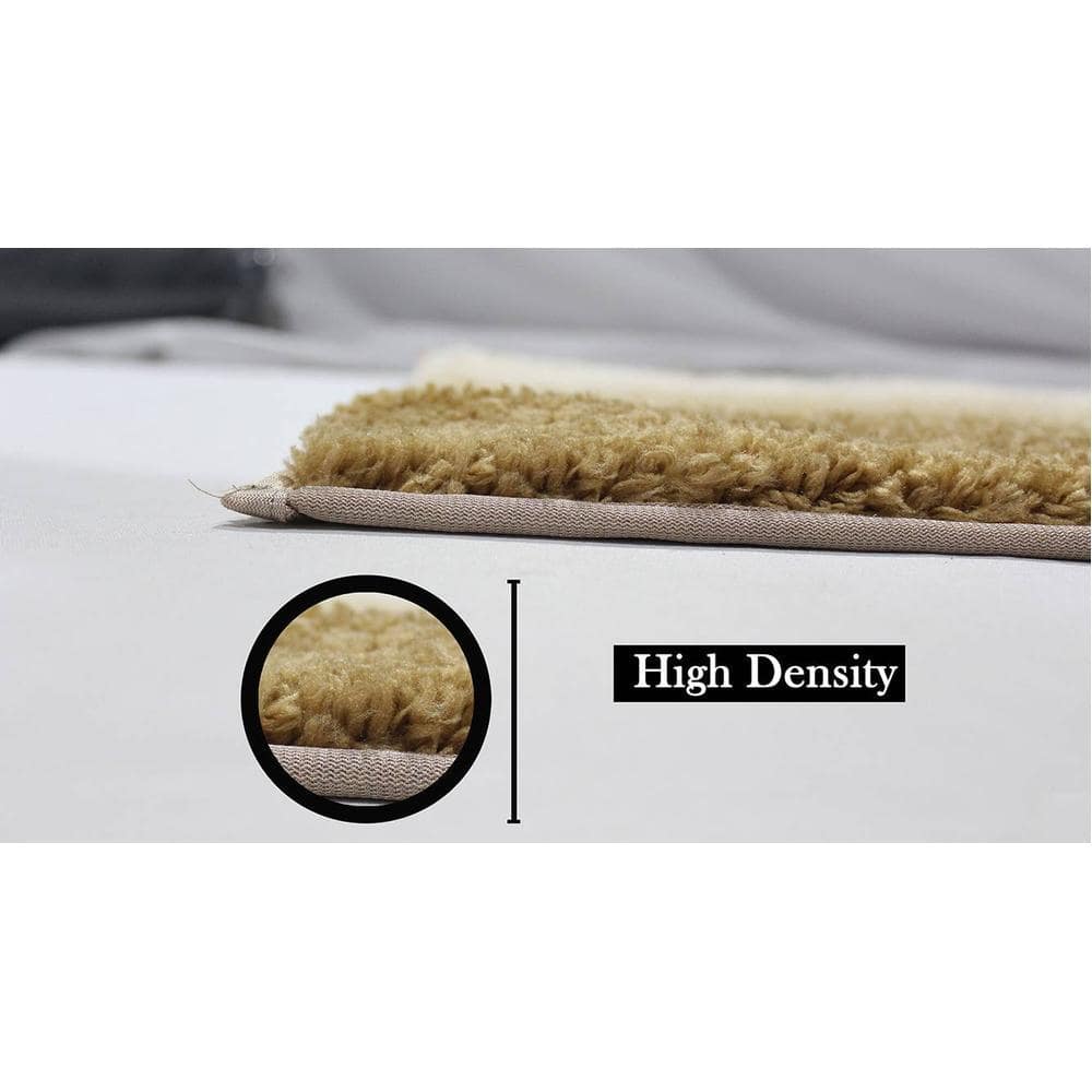 Alessandra Yellow Solid Natural Fiber 24x16 inches Anti-Skid Bath Mat