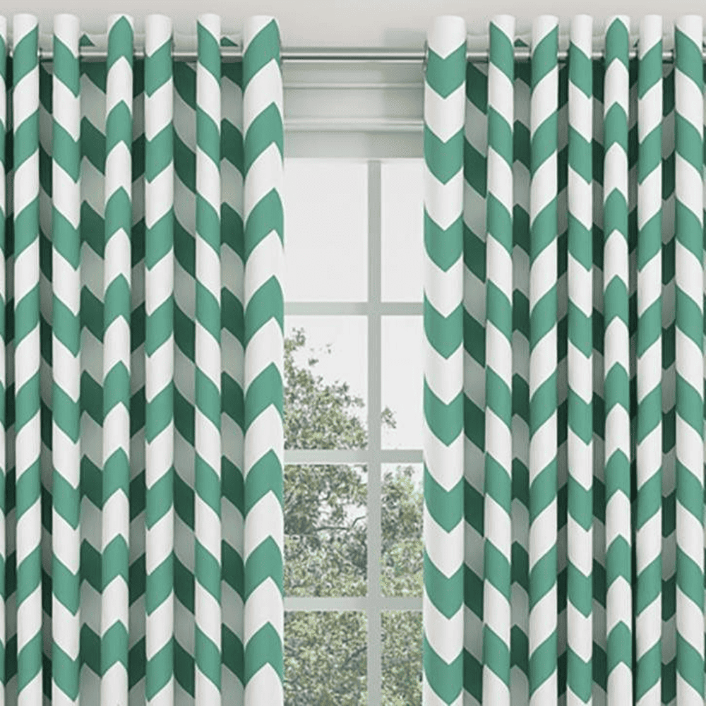 Chevron Door Curtains - Set Of 2