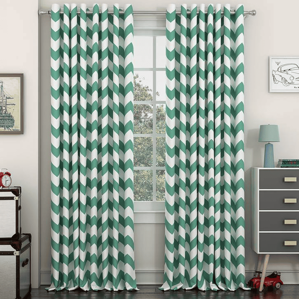 Chevron Door Curtains - Set Of 2