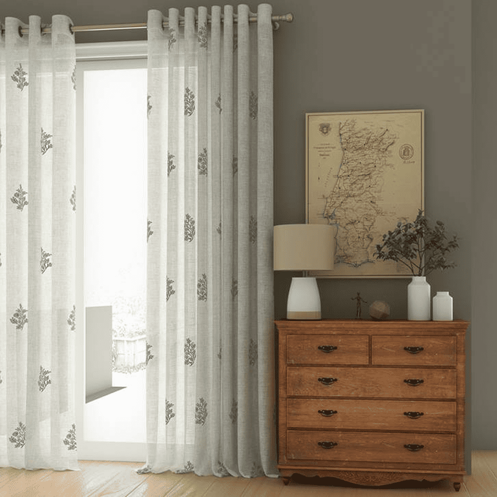 Jaisalmer Sheer Window Curtains   Set Of 2