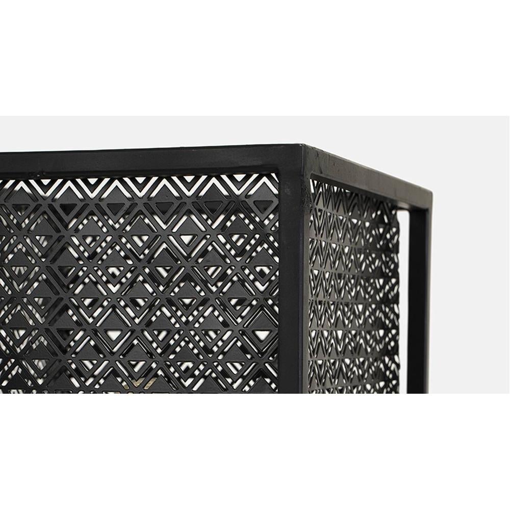 Ansen Black Floor Lamp With Black Metal Base