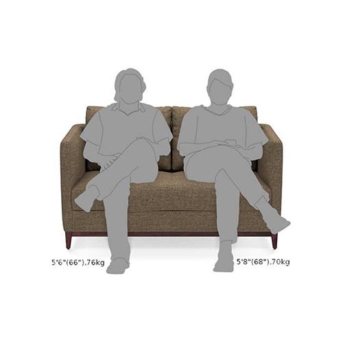 Florence Essential 2 Seater Fabric Sofa in Dune Colour