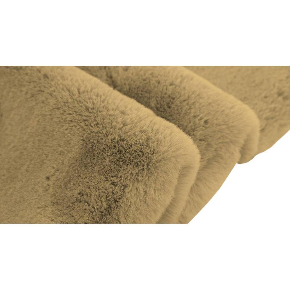 Winnie Brown Solid Natural Fiber 30x18 inches Anti-Skid Bath Mat