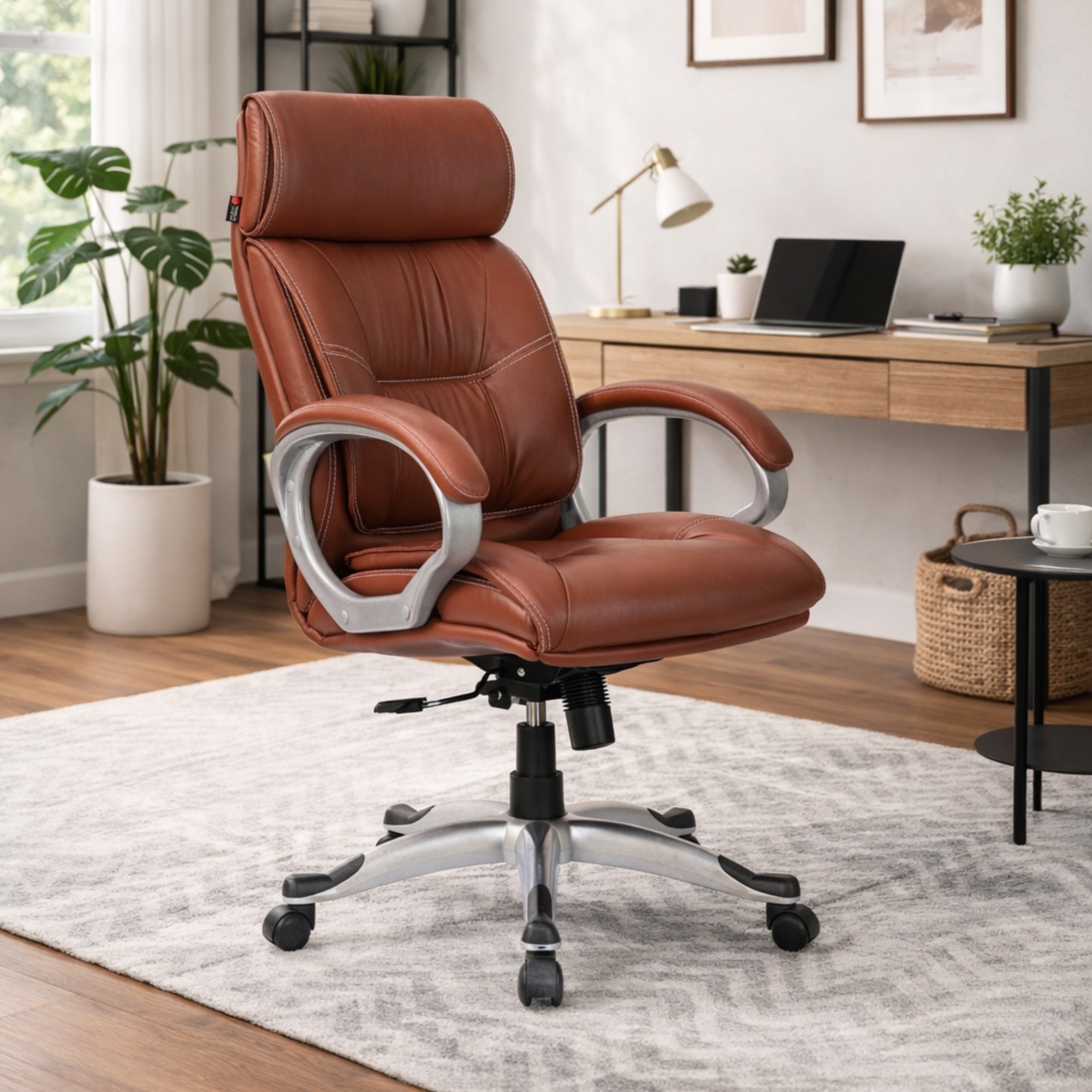 Adiko High Back Exceutive Chair In Tan