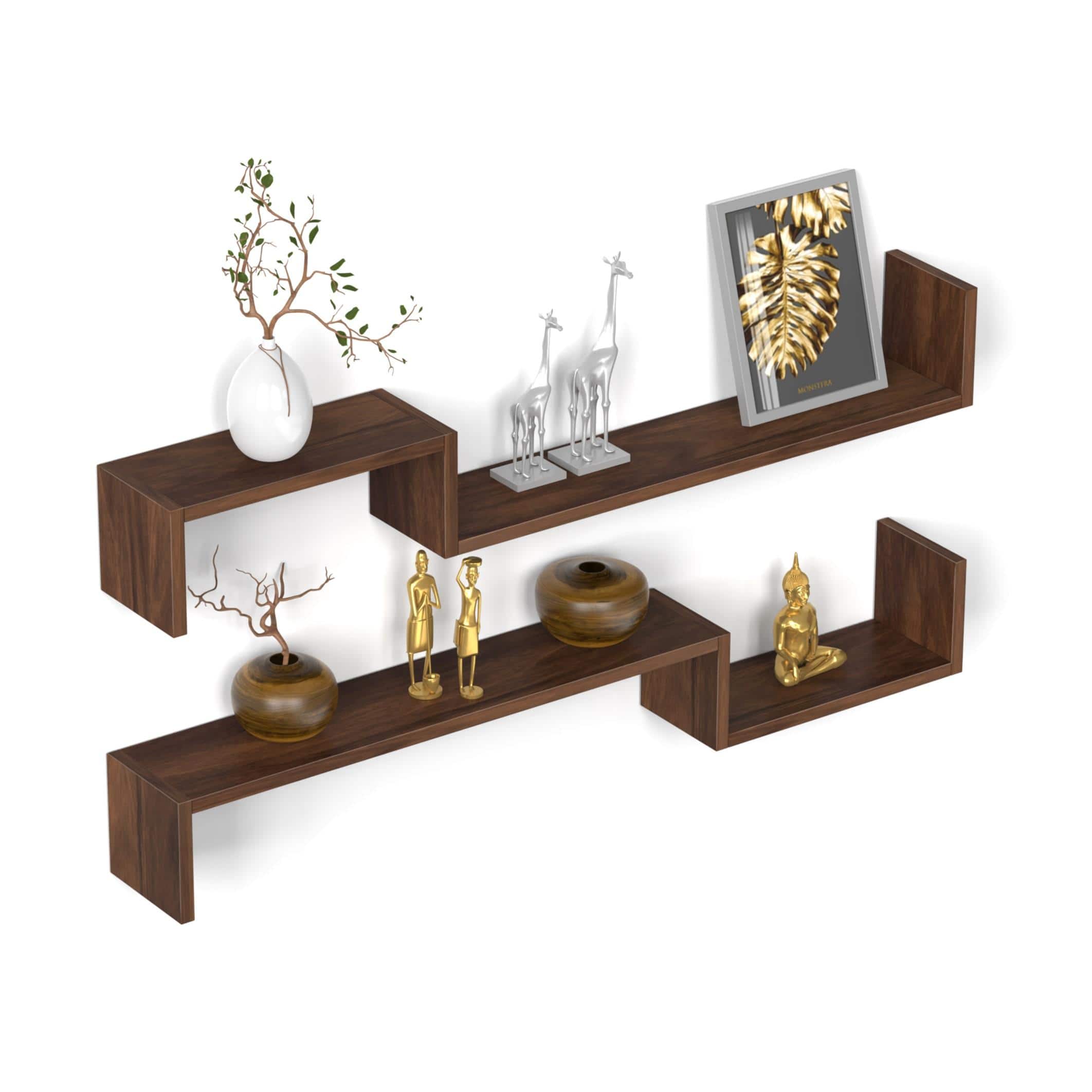 Riley Engineered Wood Wall In Brown Maple Finish