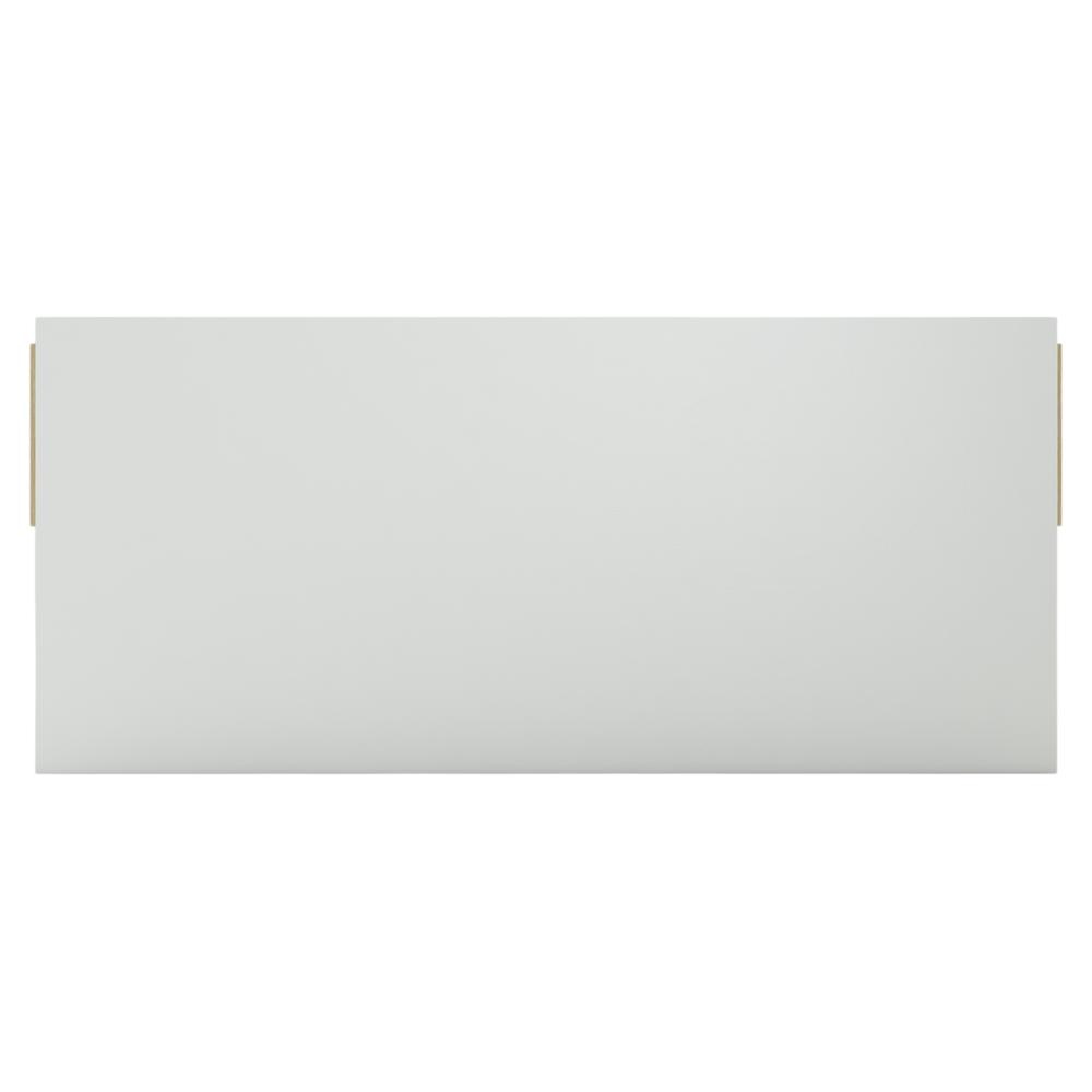 Nikki Engineered Wood King Size Bed In White Finish