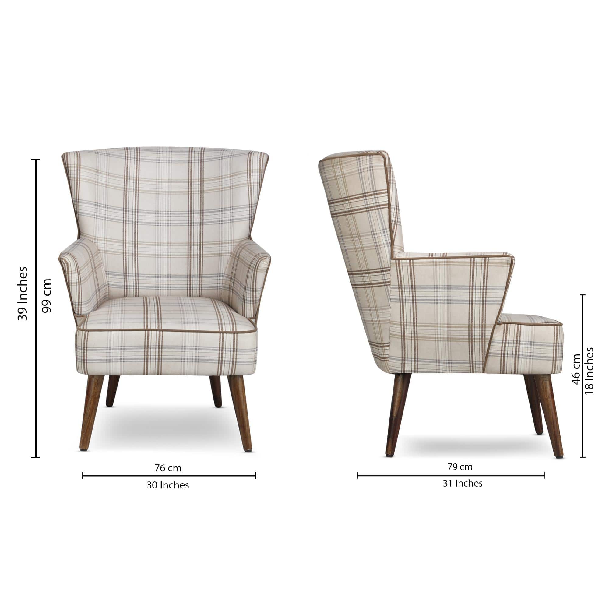 Lucie Small Wing Back Chair