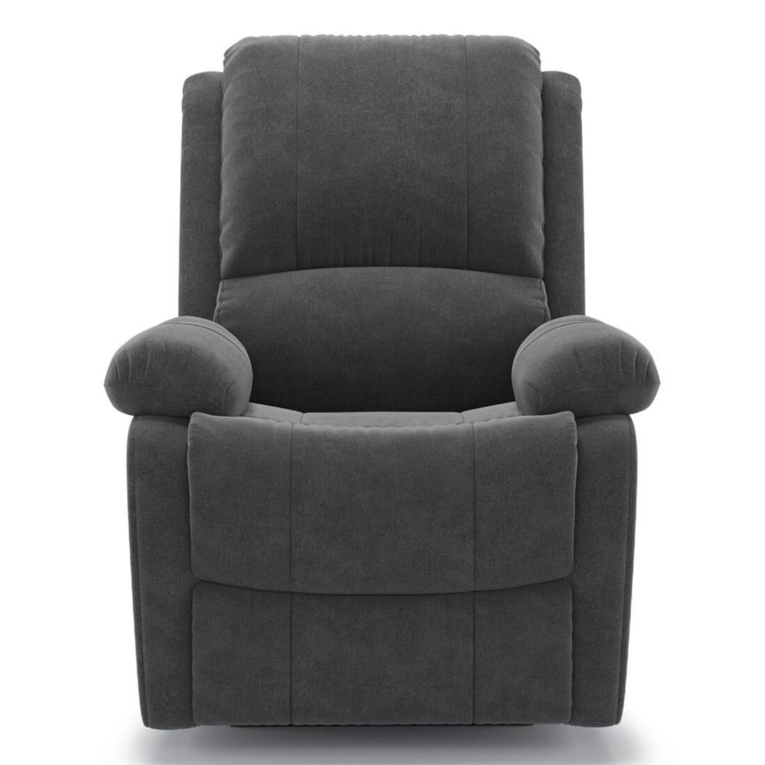 Lebowski Fabric One Seater Manual Recliner in Smoke Fabric Colour