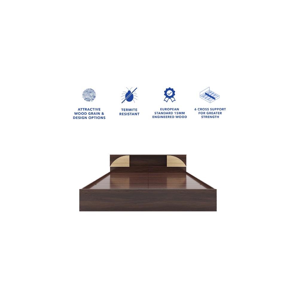 Vida King Bed Walnut