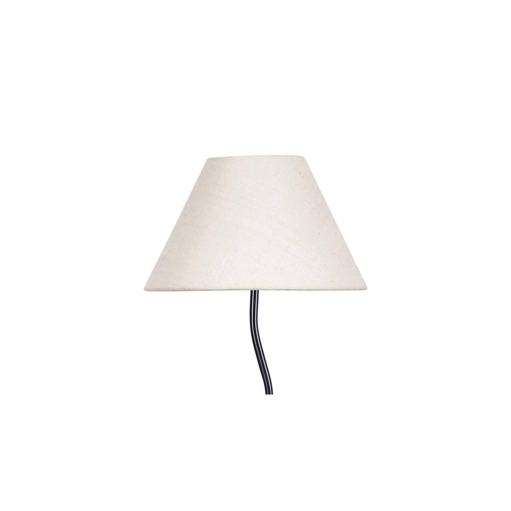 Joss Zig Zag Iron Floor lamp with Jute Conical White shade (Z38)