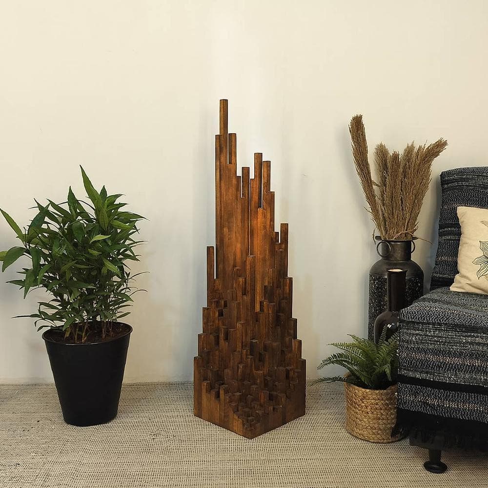 Emanate Beige Floor Lamp with Beige Base