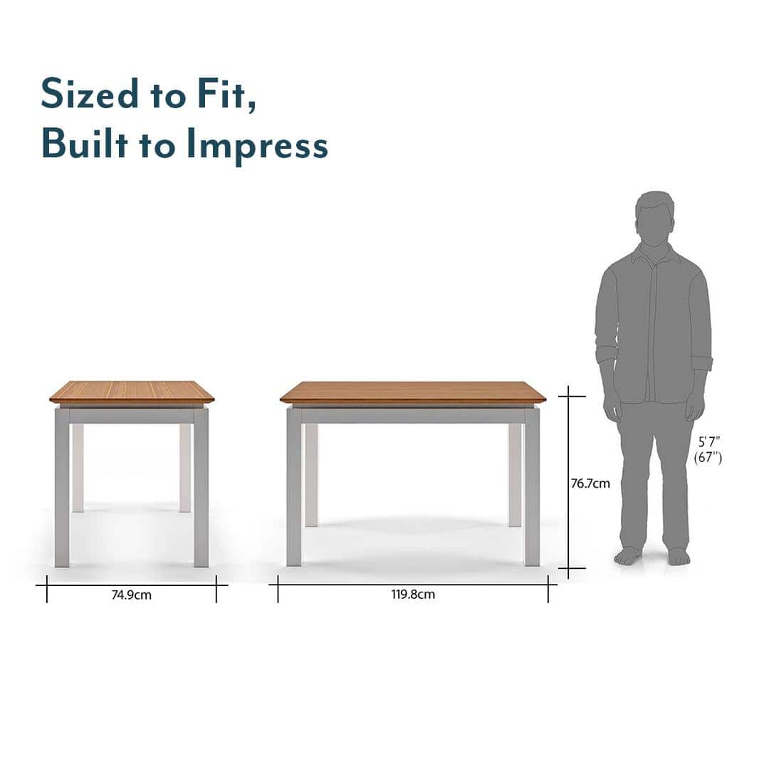 Diner 4 Seater Dining Table In Golden Oak Finish
