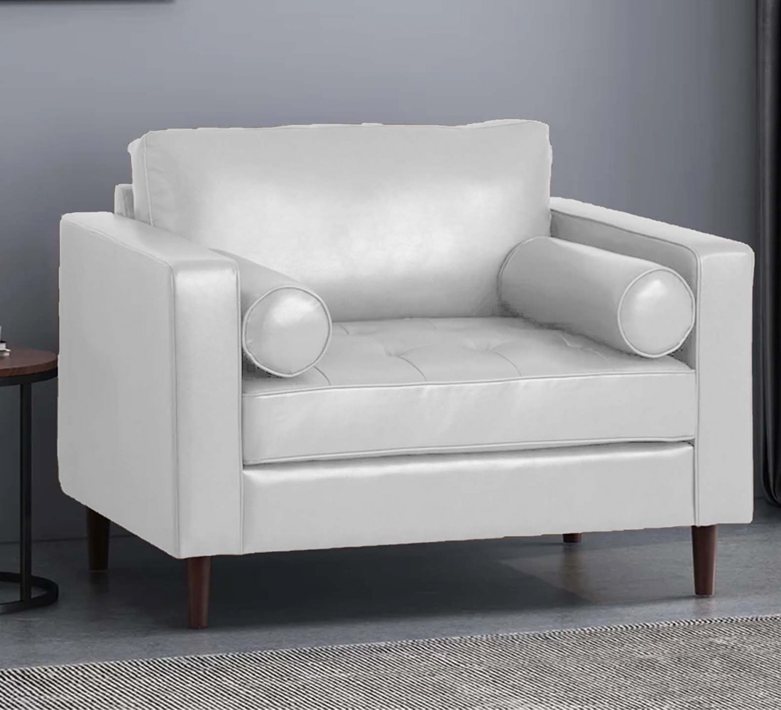 Bruch PU Leather Club Chair - Beige