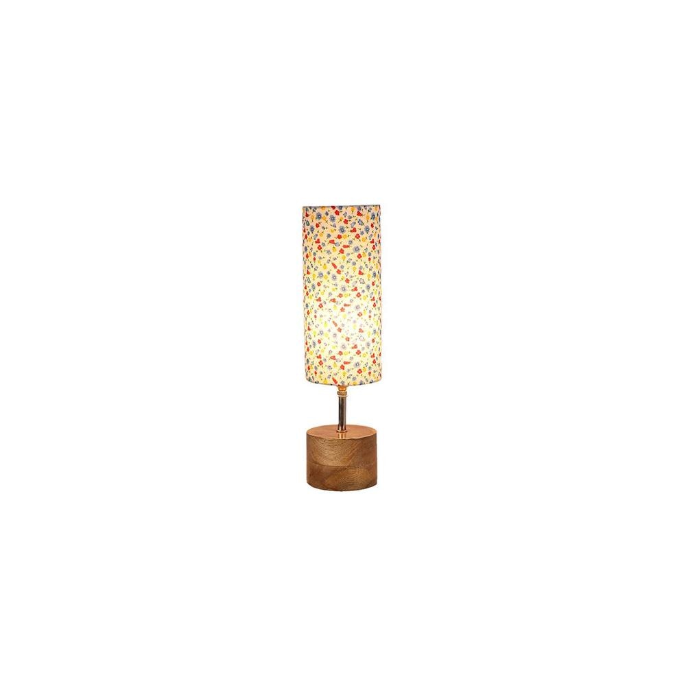 Arabella Multicolor cotton & solid wood table lamp