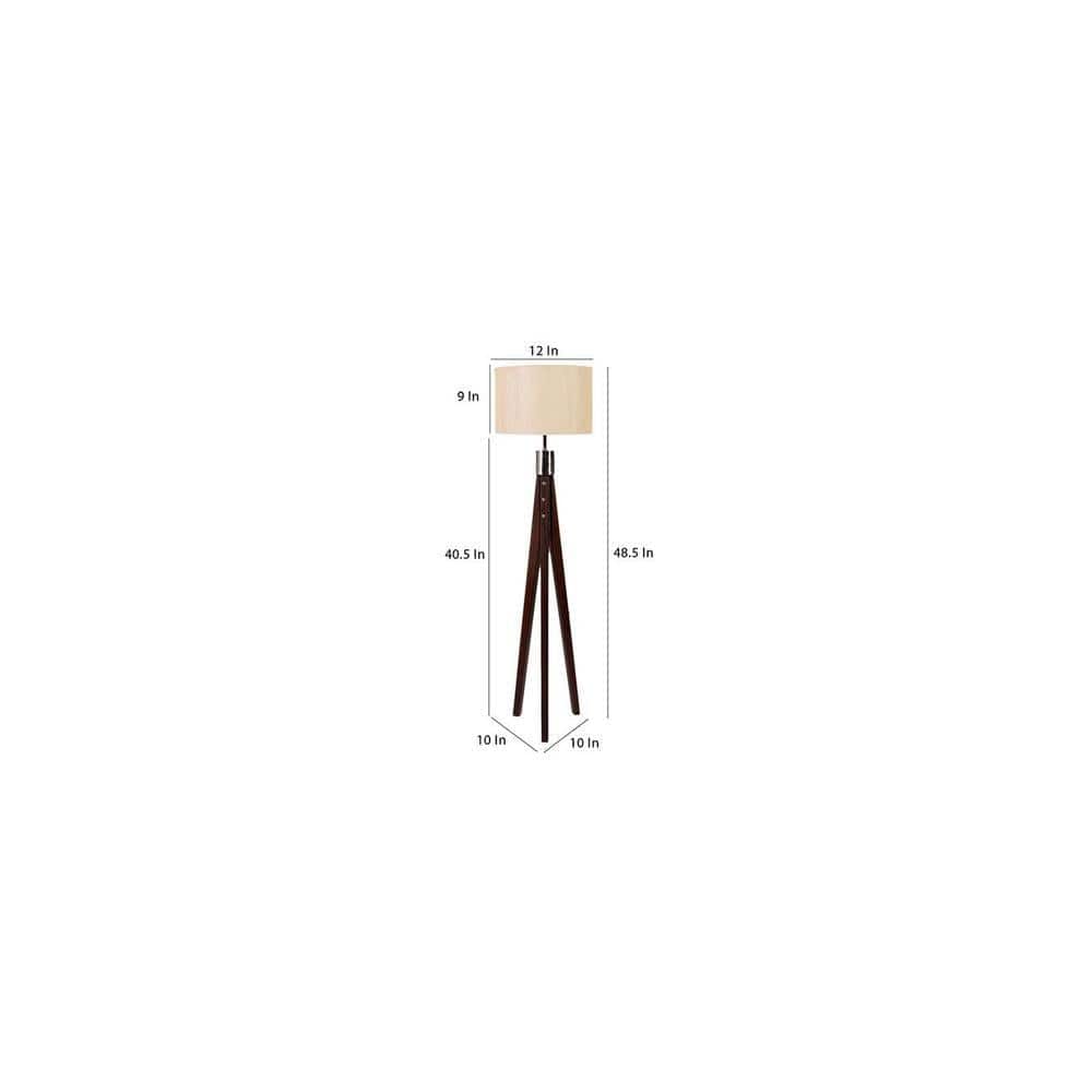 Serena Beige Jute Shade Floor Lamp