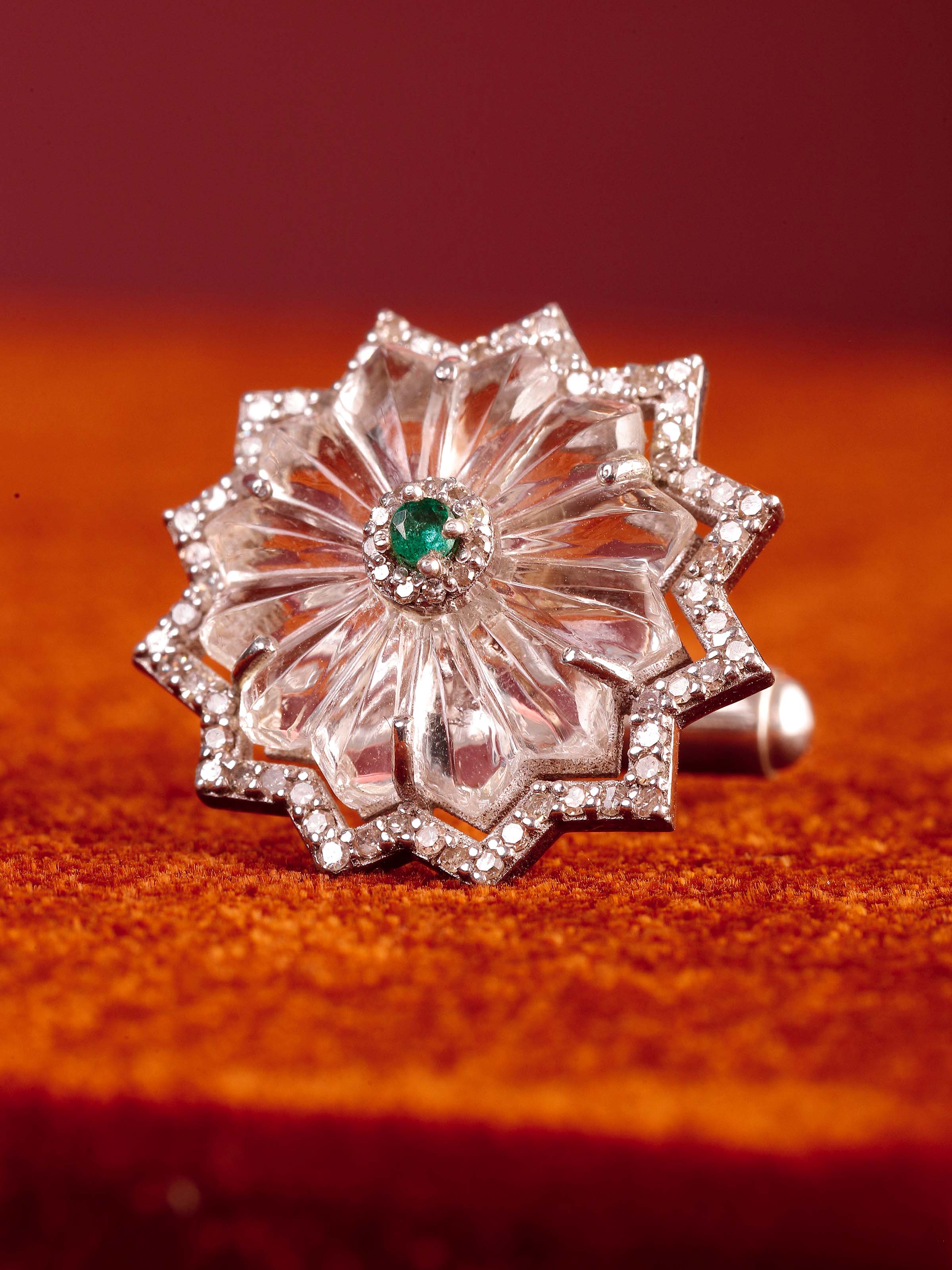 Detail shot of Silver Smithing cufflinks