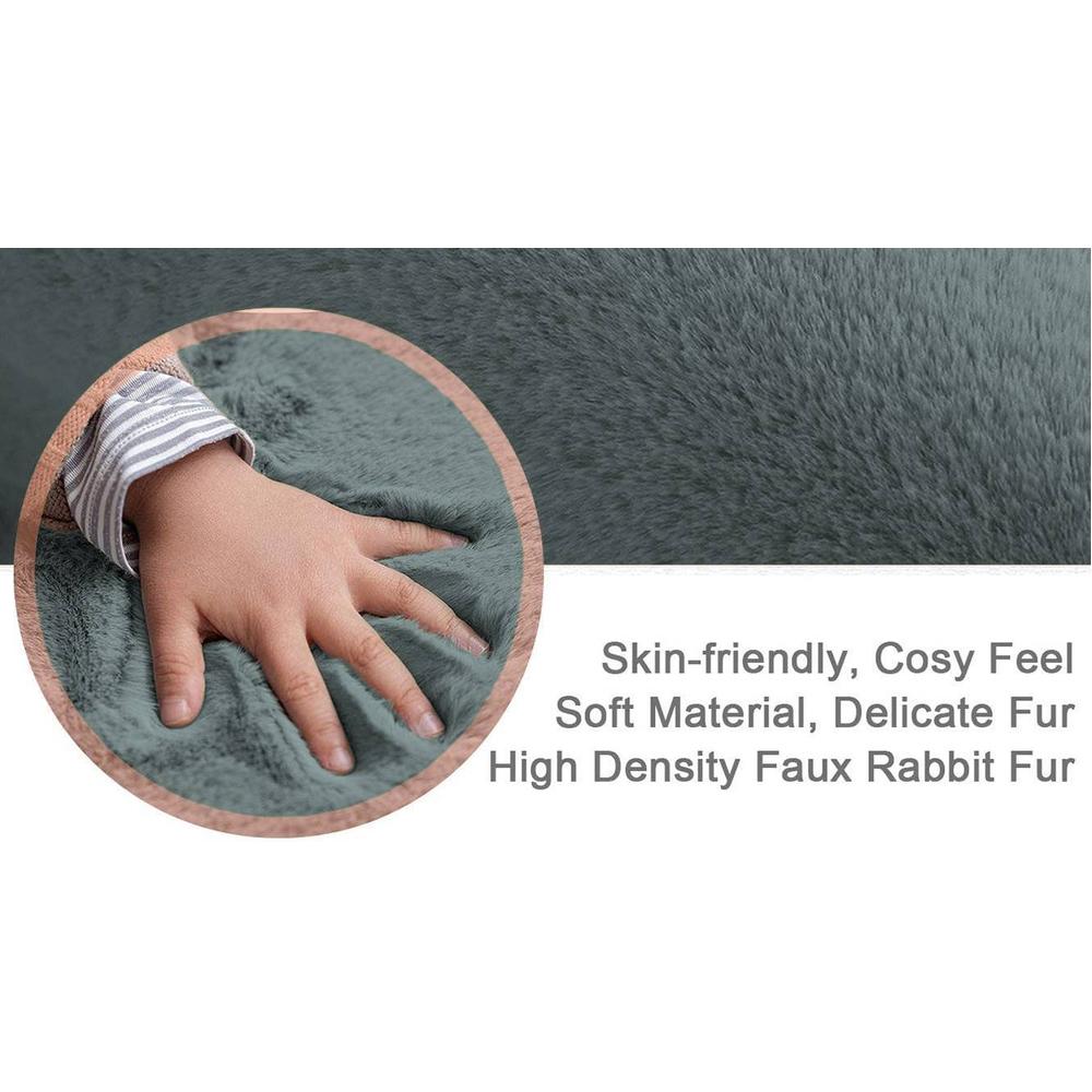 Adalee Green Solid Natural Fiber 6x4 Ft Carpet