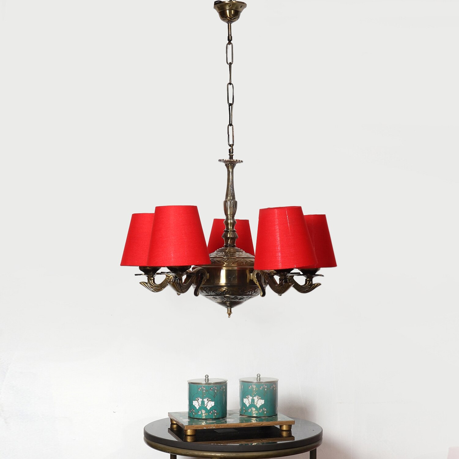 Devansh Wood Wall Mounted Lamp With Off-White Cotton Shade - Devansh