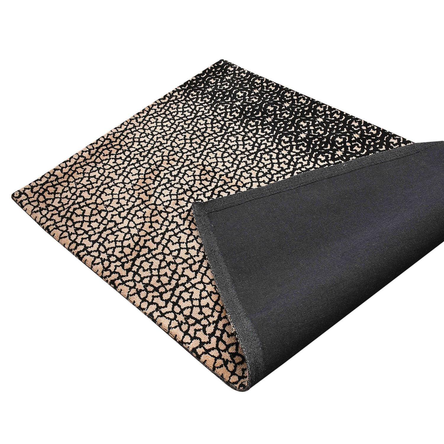 Multicolor Abstract Machine Made Polyester 5 X 7 Feet Carpet