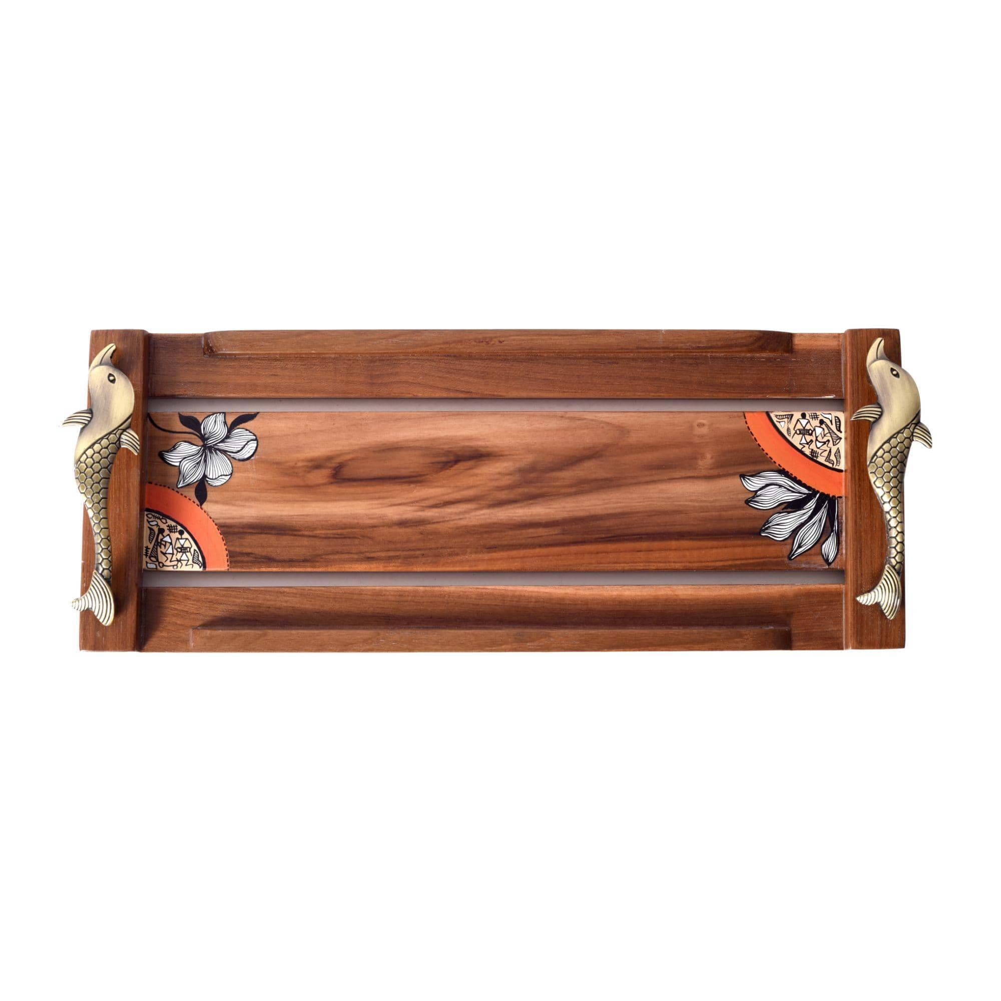 Flora Handcrafted Serving Tray  (15x6x2)