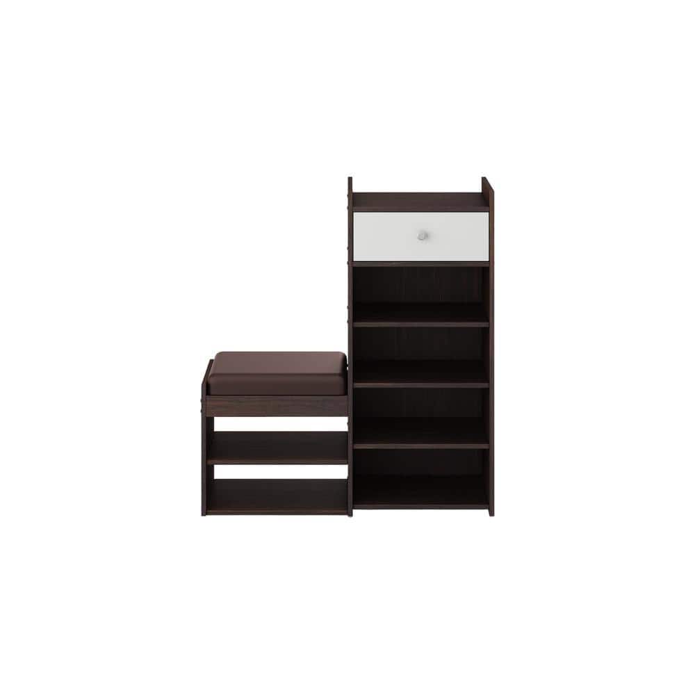 ULTRA SHOE RACK ENGINEERED WOOD IN CHOCO WALNUT FINISH