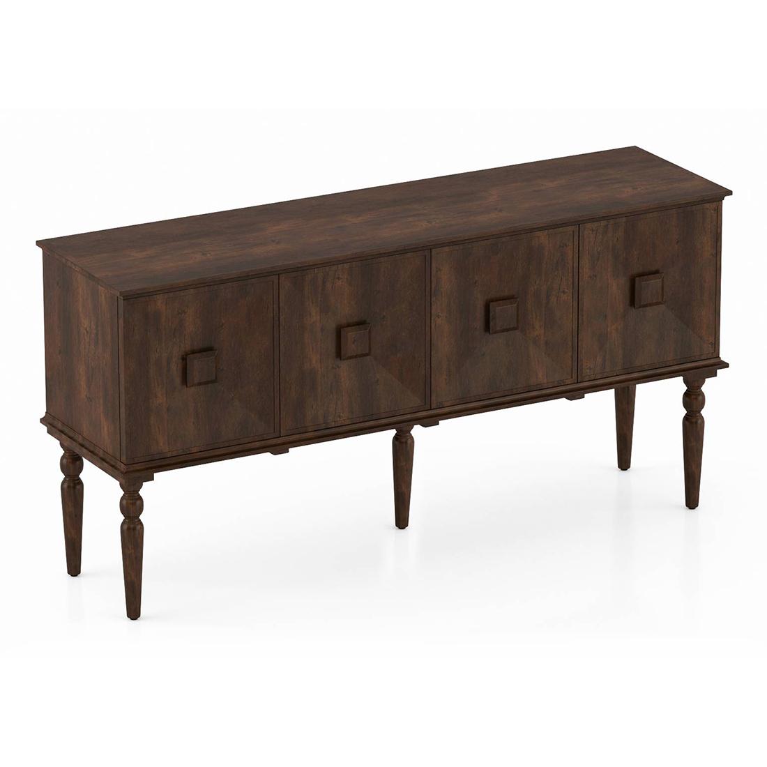 Mirasa Solid Wood Sideboard in Mango Walnut Finish