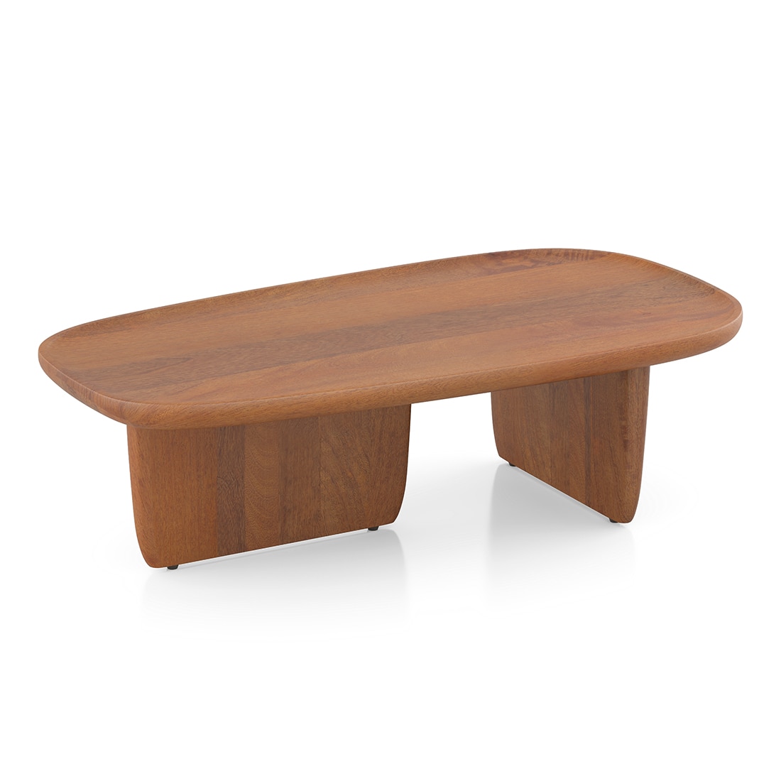 Kaya Solid Wood Coffee Table in Amber Walnut Finish