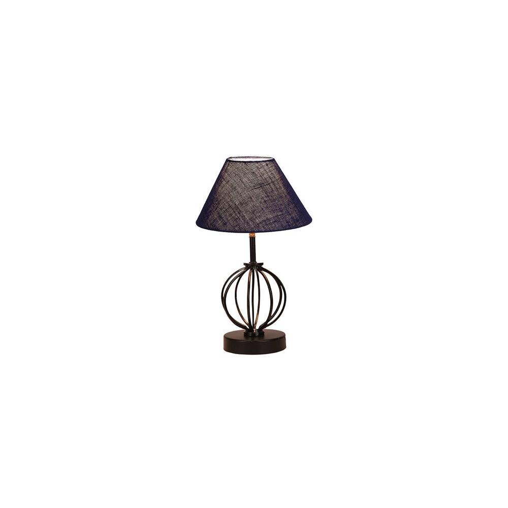 Cali Blue Jute Table lamp with Iron Base