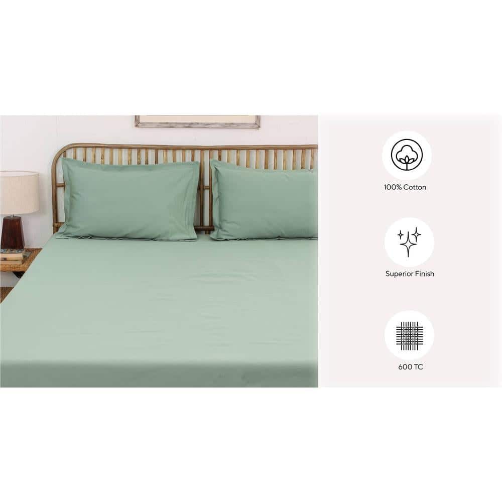Sage Double Bedsheet Set Green