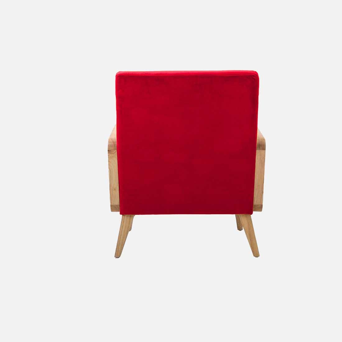 Evant Ratan Accent Chair in Red Colour