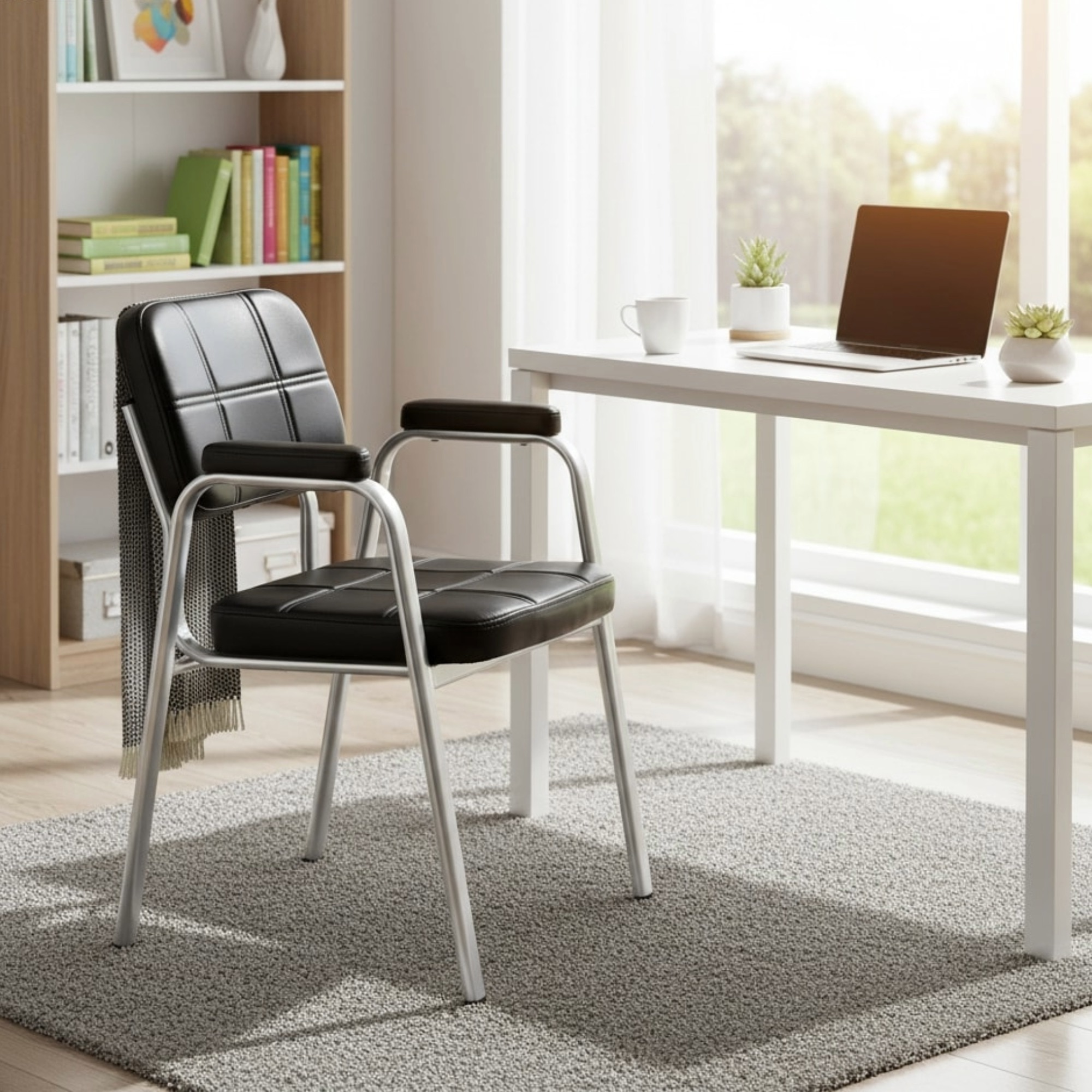 Adiko Classic Visitor Chair In Black Colour