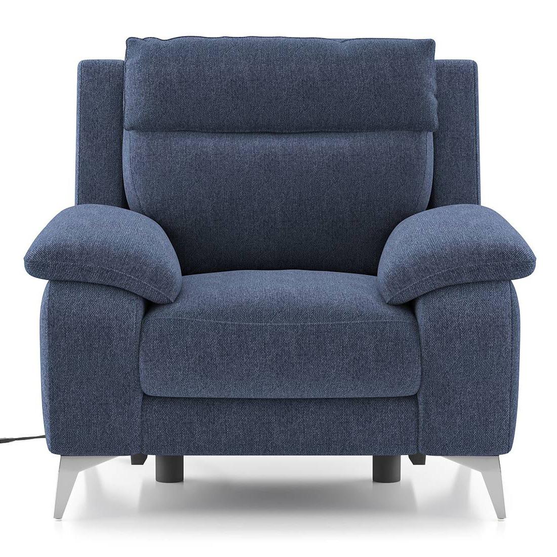 Emila One Seater Motorized Recliner in Blue Colour