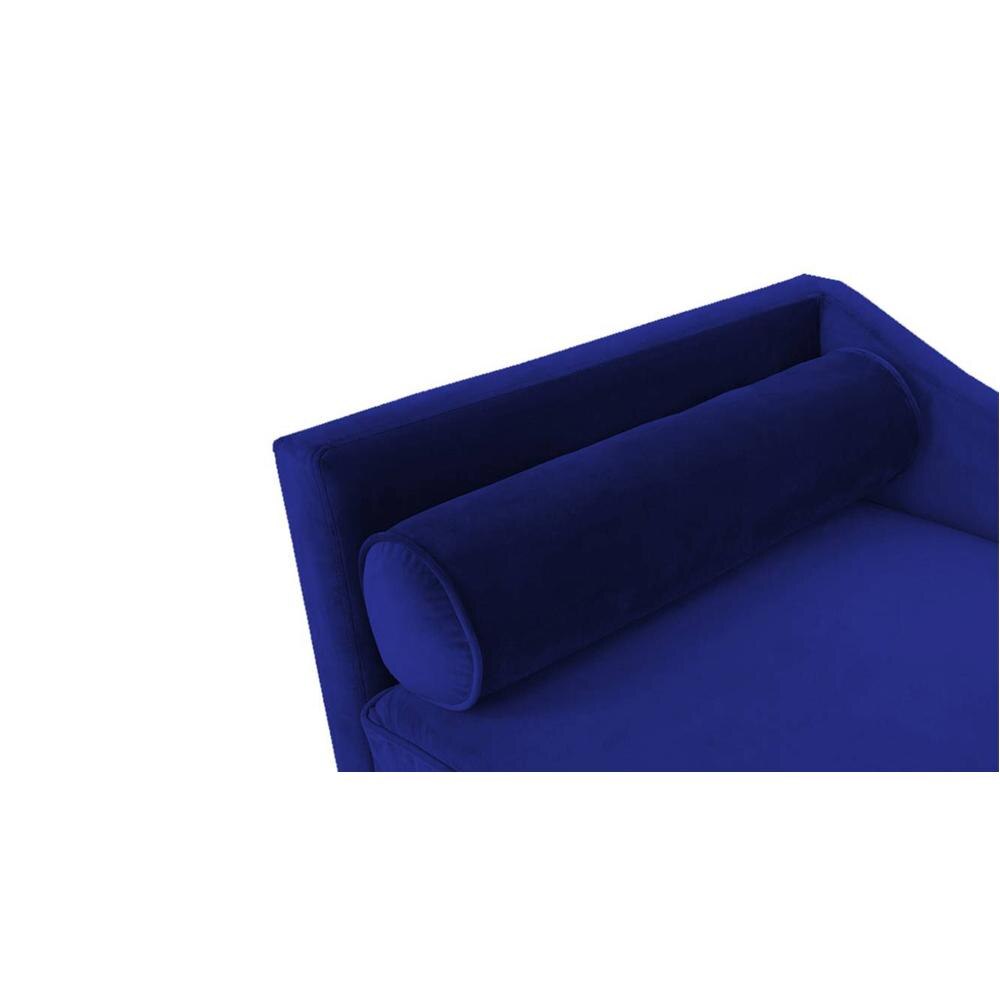 Euclid Velvet Chaise Launger in Navy Blue Colour